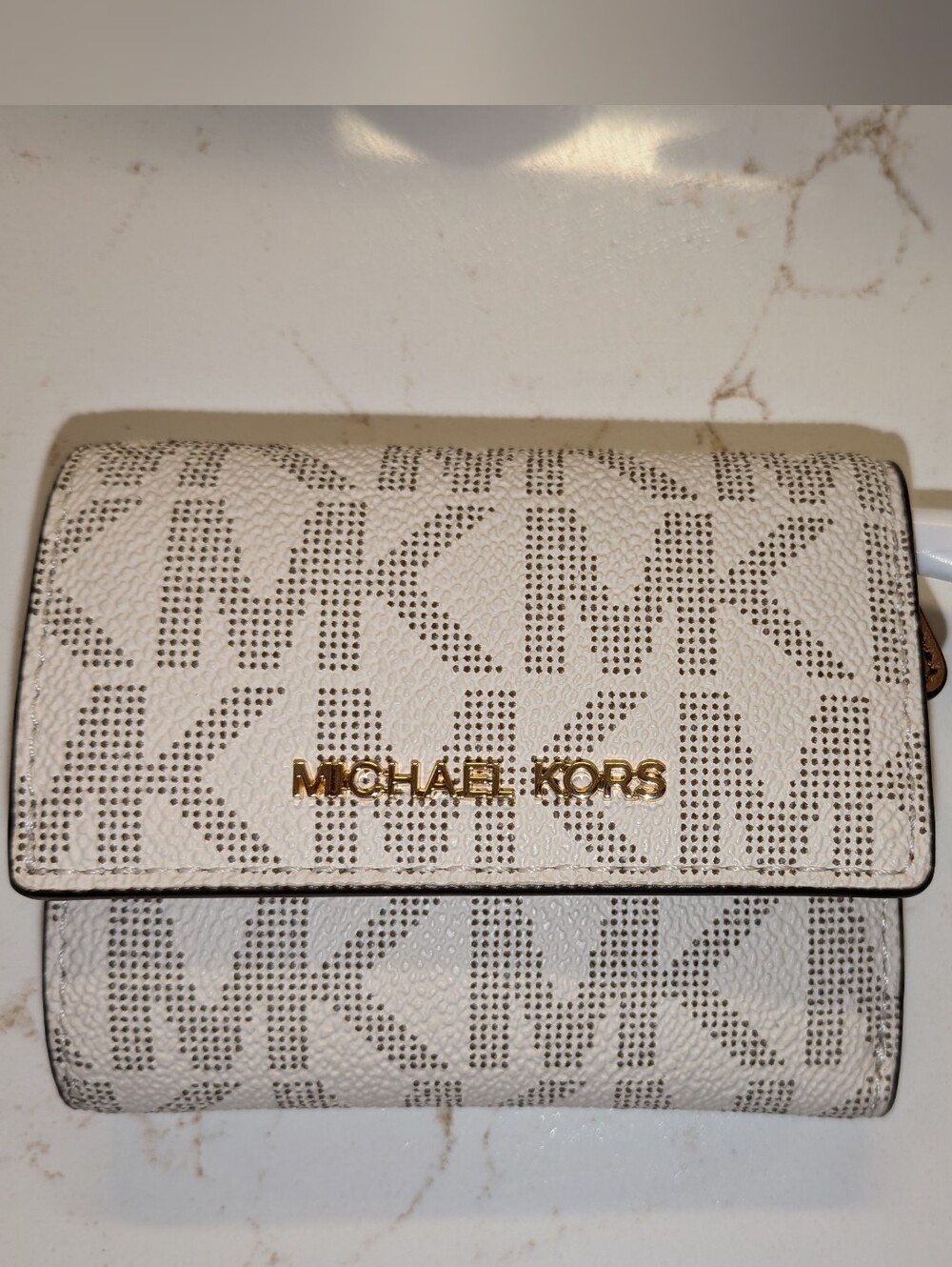 Michael Kors Jetset Vanilla XS Trifold Wallet, NWT!